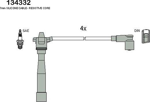 HITACHI 134332 - Kit de câbles d'allumage cwaw.fr