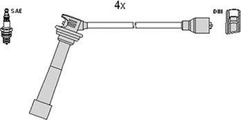 HITACHI 134374 - Kit de câbles d'allumage cwaw.fr