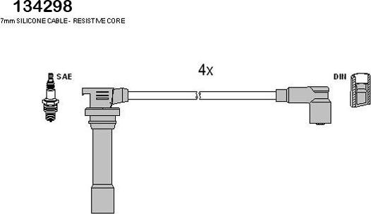 HITACHI 134298 - Kit de câbles d'allumage cwaw.fr