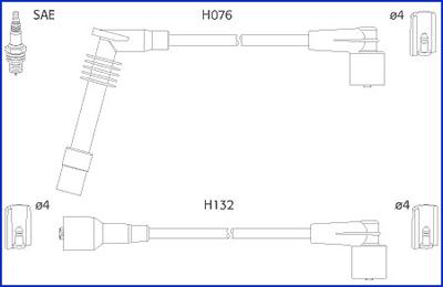 HITACHI 134246 - Kit de câbles d'allumage cwaw.fr