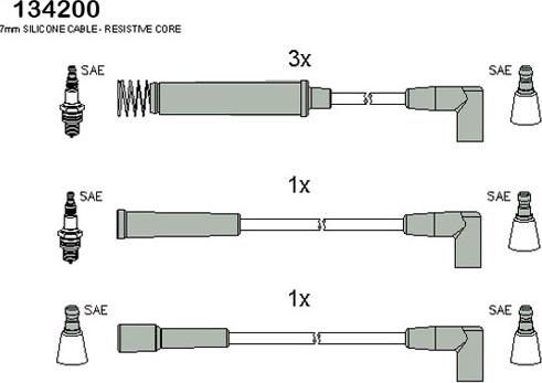 HITACHI 134200 - Kit de câbles d'allumage cwaw.fr