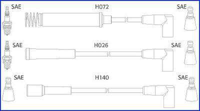 HITACHI 134202 - Kit de câbles d'allumage cwaw.fr