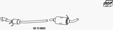 HJS 93 11 9012 - Lot de rattrapage, catalyseur / filtre à particules combinés cwaw.fr