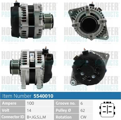 Hoffer H5540010 - Alternateur cwaw.fr