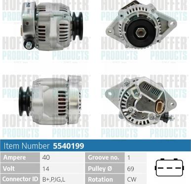 Hoffer H5540199 - Alternateur cwaw.fr