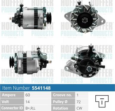 Hoffer H5541148 - Alternateur cwaw.fr