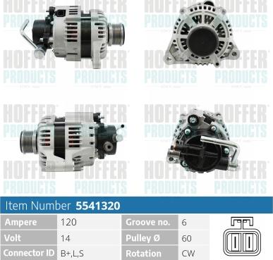 Hoffer H5541320 - Alternateur cwaw.fr