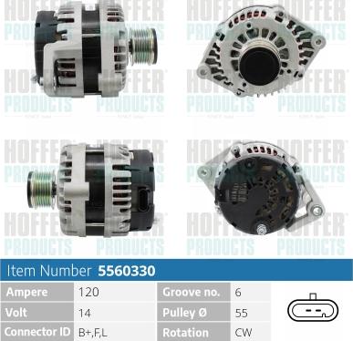 Hoffer H5560330 - Alternateur cwaw.fr