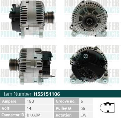 Hoffer H55151106 - Alternateur cwaw.fr