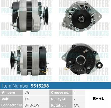 Hoffer H5515298 - Alternateur cwaw.fr