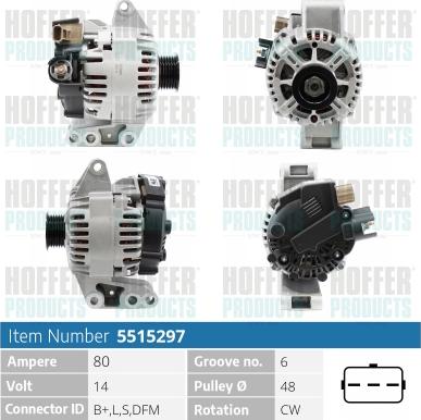 Hoffer H5515297 - Alternateur cwaw.fr