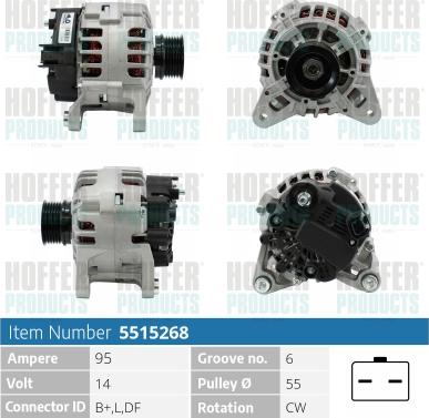 Hoffer H5515268 - Alternateur cwaw.fr