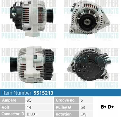 Hoffer H5515213 - Alternateur cwaw.fr