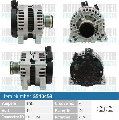 Hoffer H5510453 - Alternateur cwaw.fr