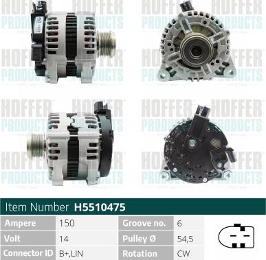 Hoffer H5510475 - Alternateur cwaw.fr