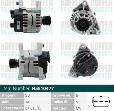 Hoffer H5510477 - Alternateur cwaw.fr