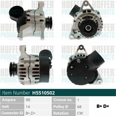 Hoffer H5510502 - Alternateur cwaw.fr