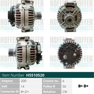 Hoffer H5510520 - Alternateur cwaw.fr