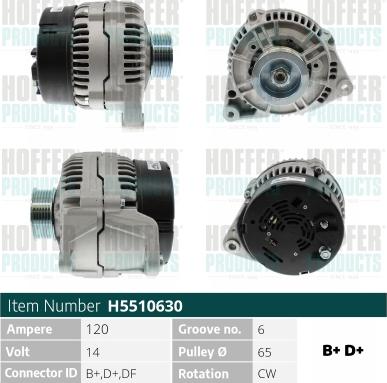 Hoffer H5510630 - Alternateur cwaw.fr