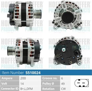 Hoffer H5510024 - Alternateur cwaw.fr