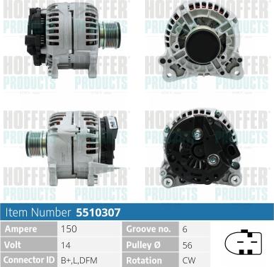 Hoffer H5510307 - Alternateur cwaw.fr