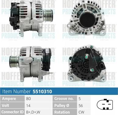 Hoffer H5510310 - Alternateur cwaw.fr