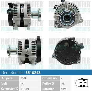 Hoffer H5510243 - Alternateur cwaw.fr