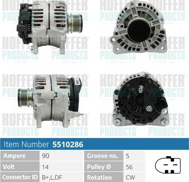 Hoffer H5510286 - Alternateur cwaw.fr