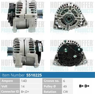 Hoffer H5510225 - Alternateur cwaw.fr