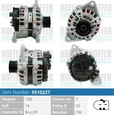 Hoffer H5510227 - Alternateur cwaw.fr