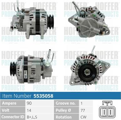 Hoffer H5535058 - Alternateur cwaw.fr