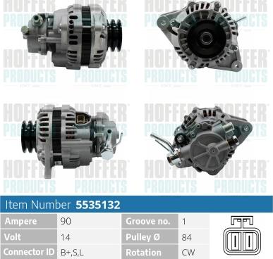 Hoffer H5535132 - Alternateur cwaw.fr