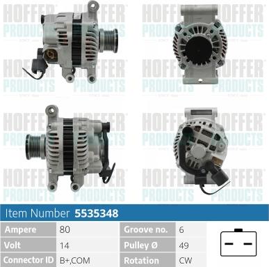 Hoffer H5535348 - Alternateur cwaw.fr