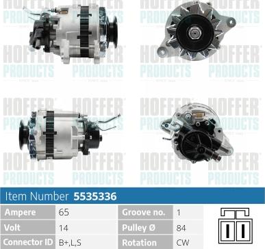 Hoffer H5535336 - Alternateur cwaw.fr