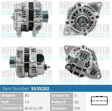 Hoffer H5535202 - Alternateur cwaw.fr