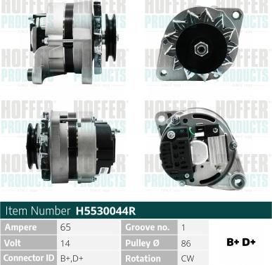 Hoffer H5530044R - Alternateur cwaw.fr