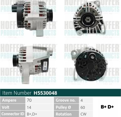 Hoffer H5530048 - Alternateur cwaw.fr