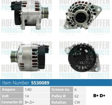 Hoffer H5530089 - Alternateur cwaw.fr