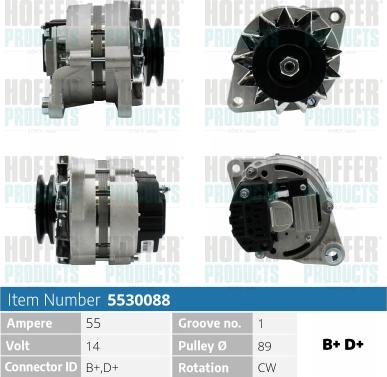 Hoffer H5530088 - Alternateur cwaw.fr