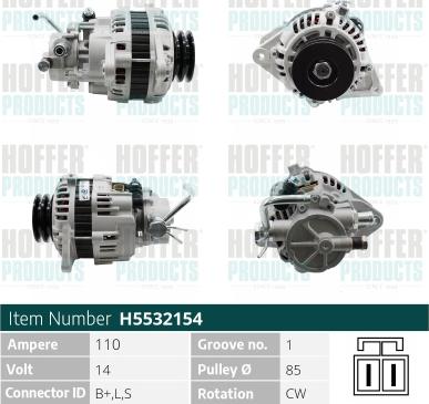 Hoffer H5532154 - Alternateur cwaw.fr