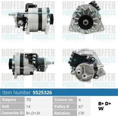 Hoffer H5525326 - Alternateur cwaw.fr