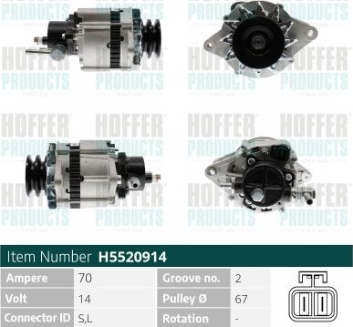 Hoffer H5520914 - Alternateur cwaw.fr