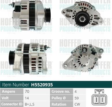 Hoffer H5520935 - Alternateur cwaw.fr