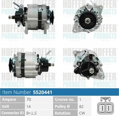 Hoffer H5520441 - Alternateur cwaw.fr