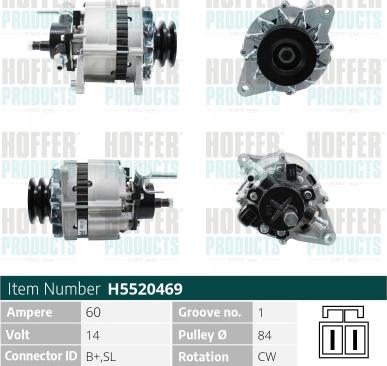 Hoffer H5520469 - Alternateur cwaw.fr