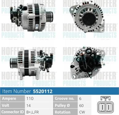 Hoffer H5520112 - Alternateur cwaw.fr