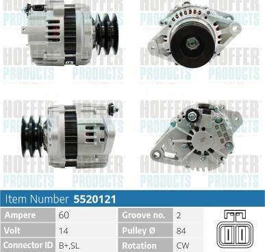 Hoffer H5520121 - Alternateur cwaw.fr