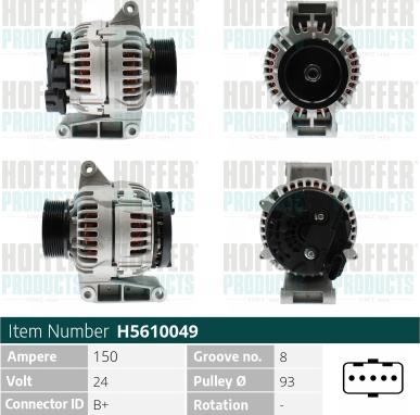 Hoffer H5610049 - Alternateur cwaw.fr