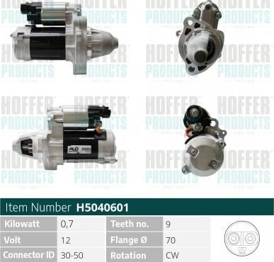 Hoffer H5040601 - Démarreur cwaw.fr