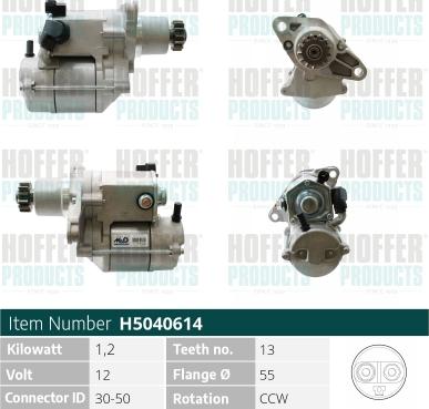 Hoffer H5040614 - Démarreur cwaw.fr